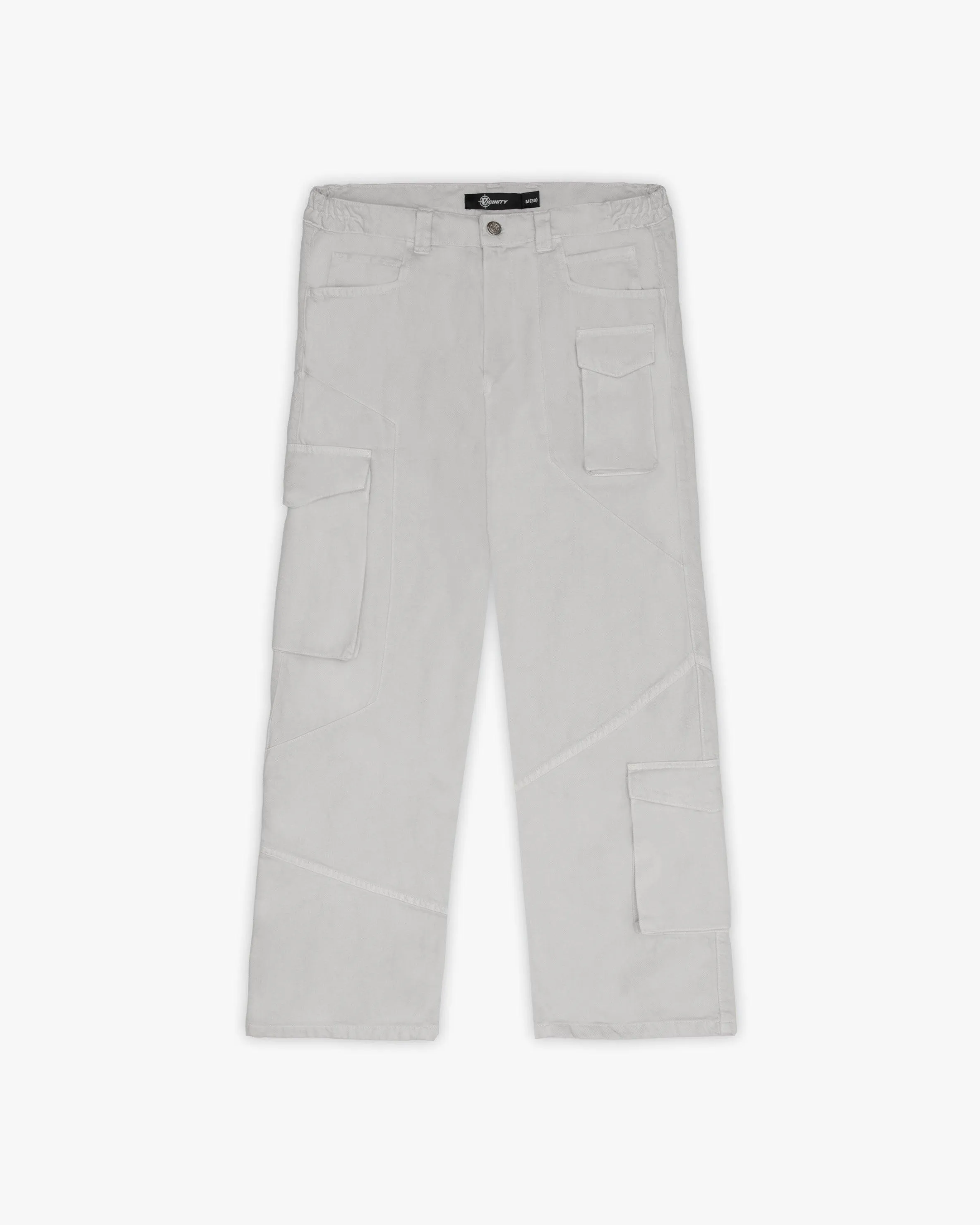 ASYMETRICAL CARGOPANTS LIGHT GREY