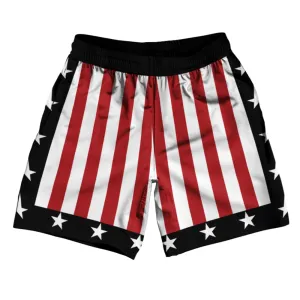 Black, Red and White Champ Athletic Running Fitness Exercise Shorts 7" Inseam Shorts Made In USA