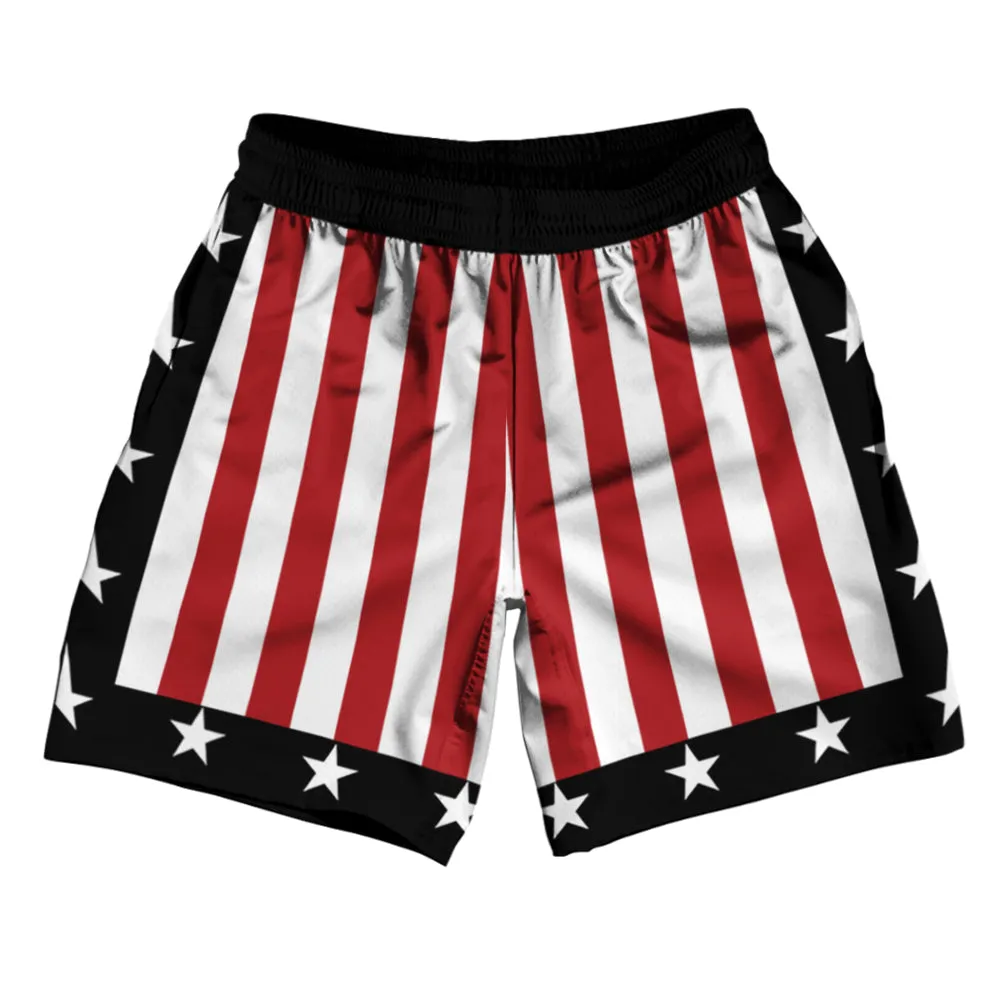 Black, Red and White Champ Athletic Running Fitness Exercise Shorts 7" Inseam Shorts Made In USA