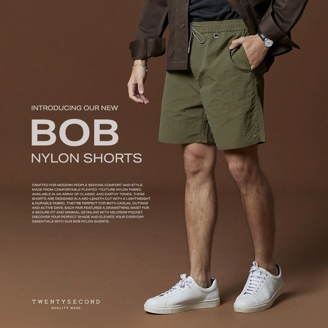 BOB NYLON SHORTS - OLIVE