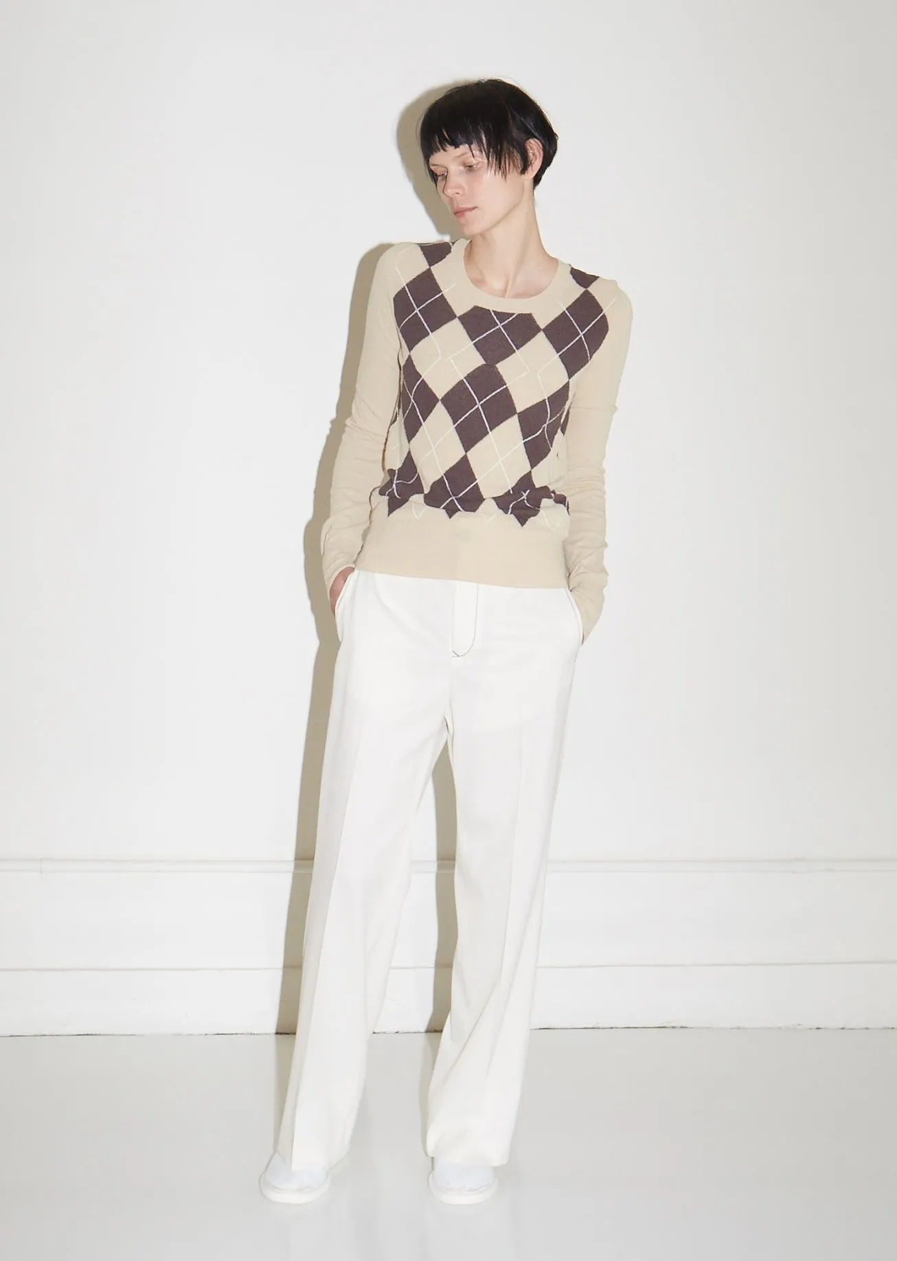 Contrast Stitching Trousers