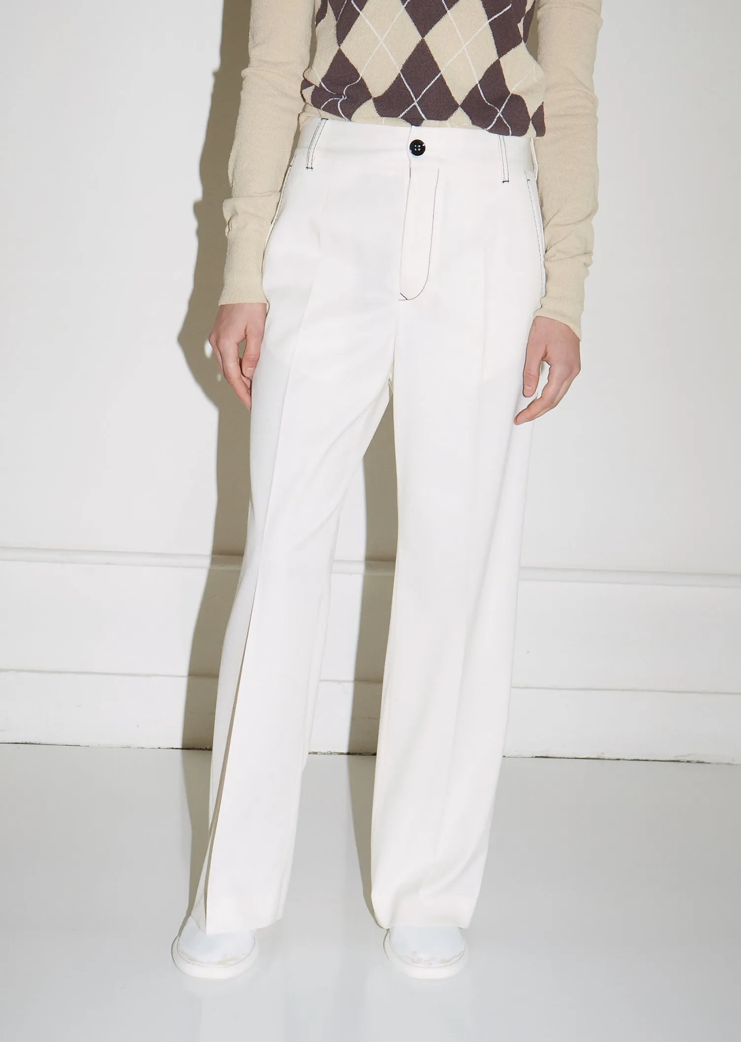 Contrast Stitching Trousers