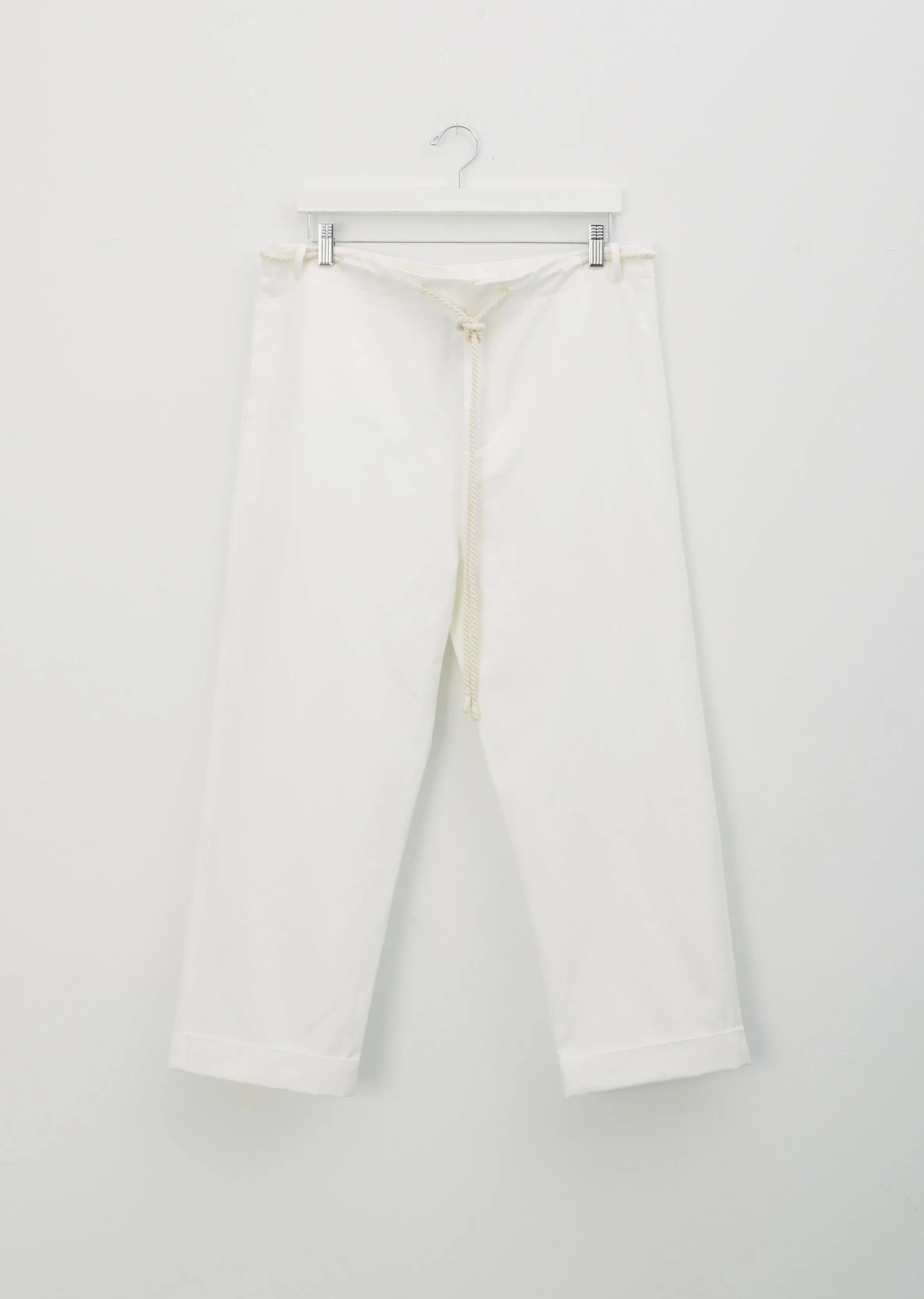 Cotton & Linen Satin Drawstring Pants