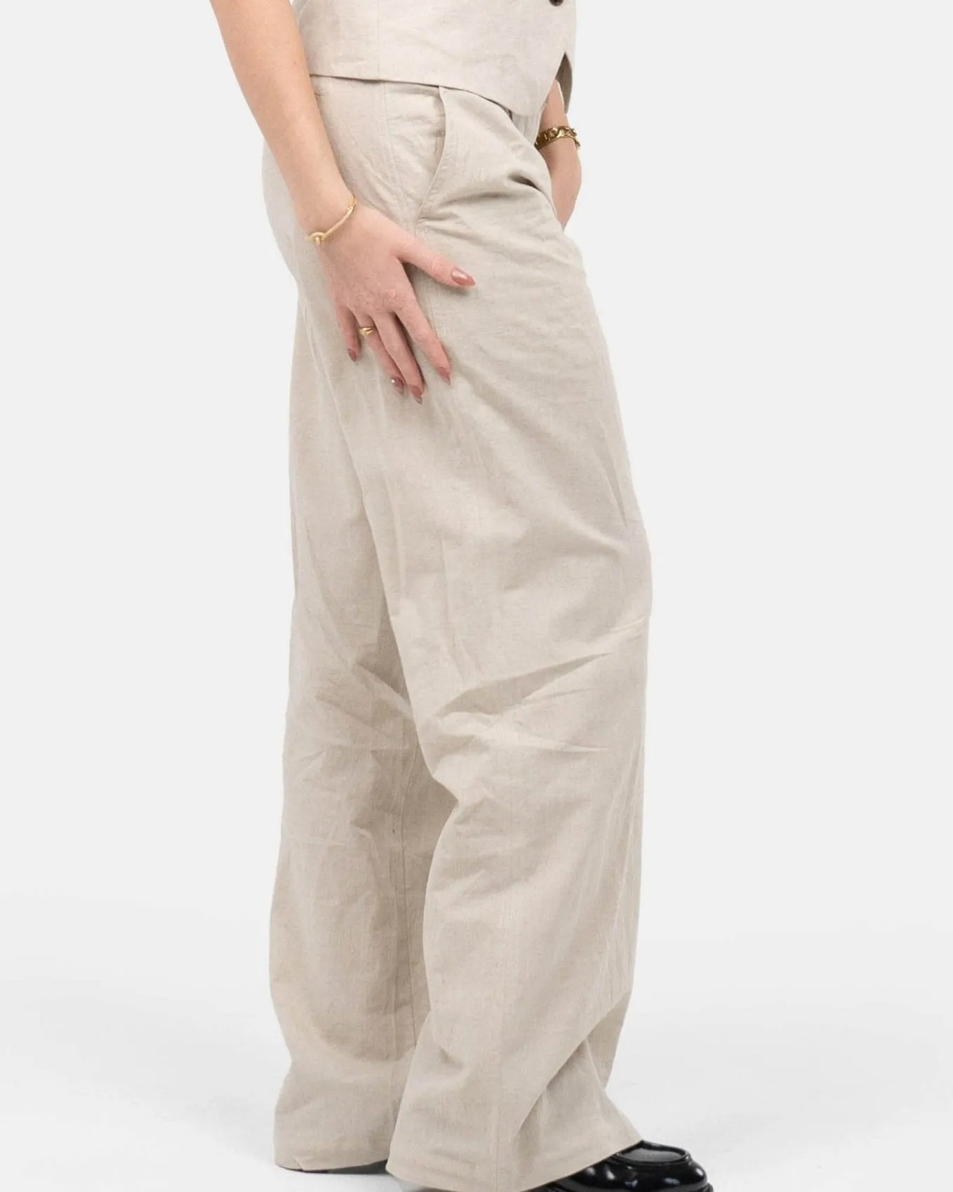 Hør Suitpants Beige