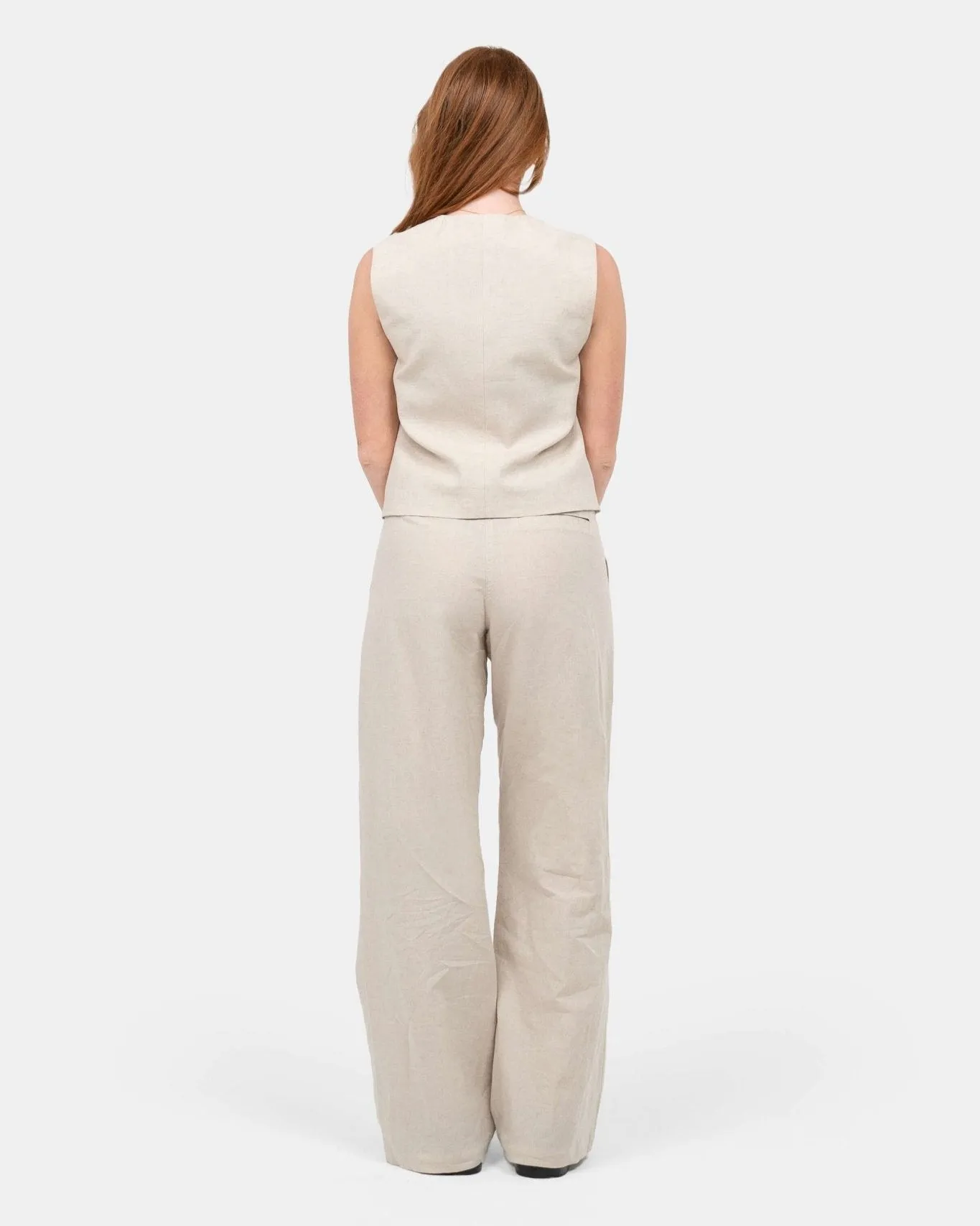 Hør Suitpants Beige