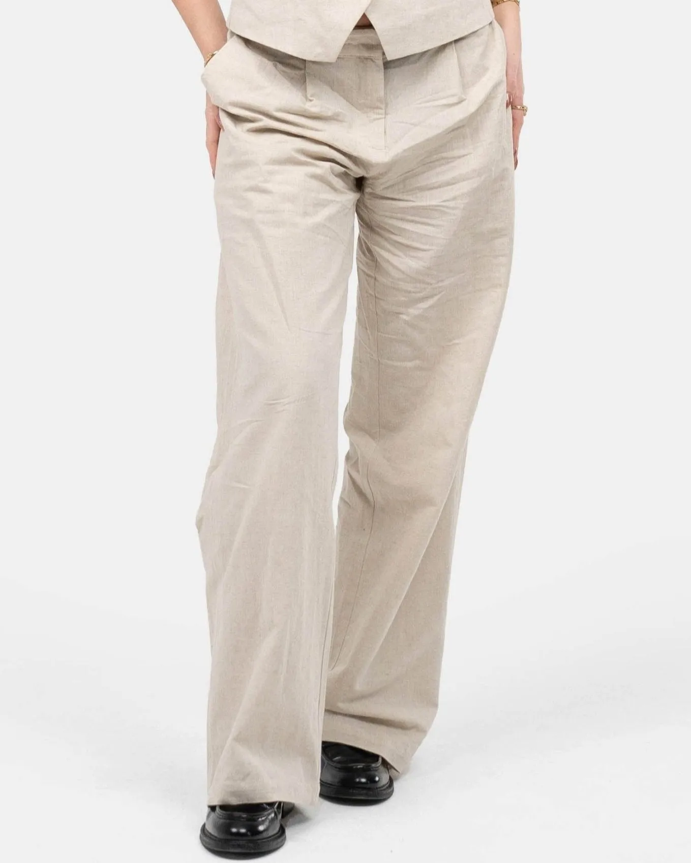 Hør Suitpants Beige