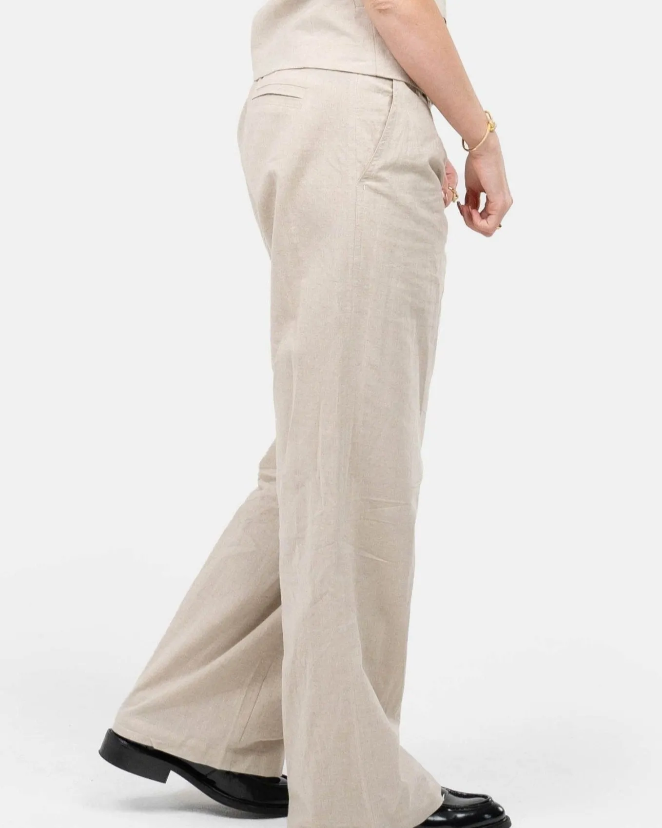 Hør Suitpants Beige
