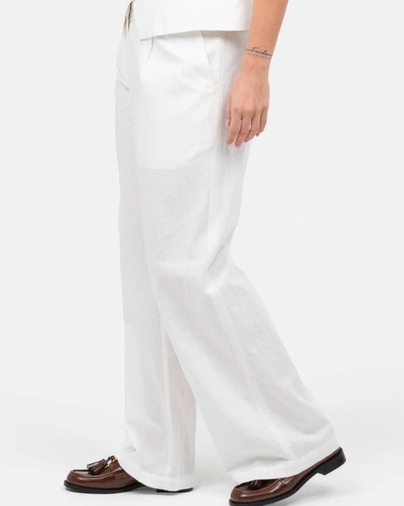 Hør Suitpants Hvid