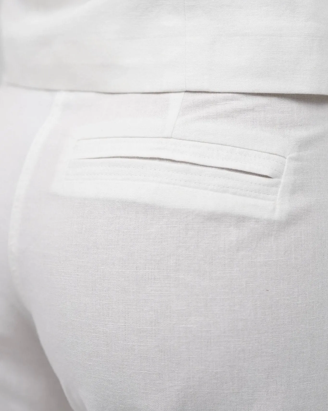 Hør Suitpants Hvid