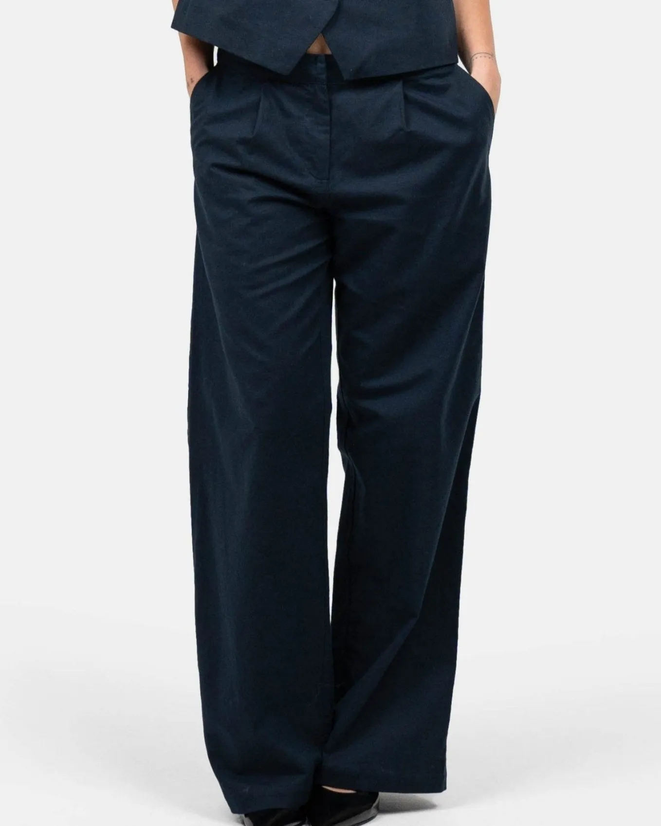Hør Suitpants Navy