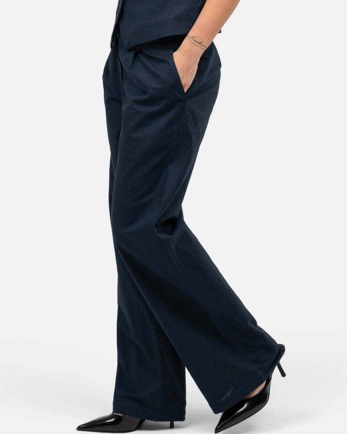 Hør Suitpants Navy