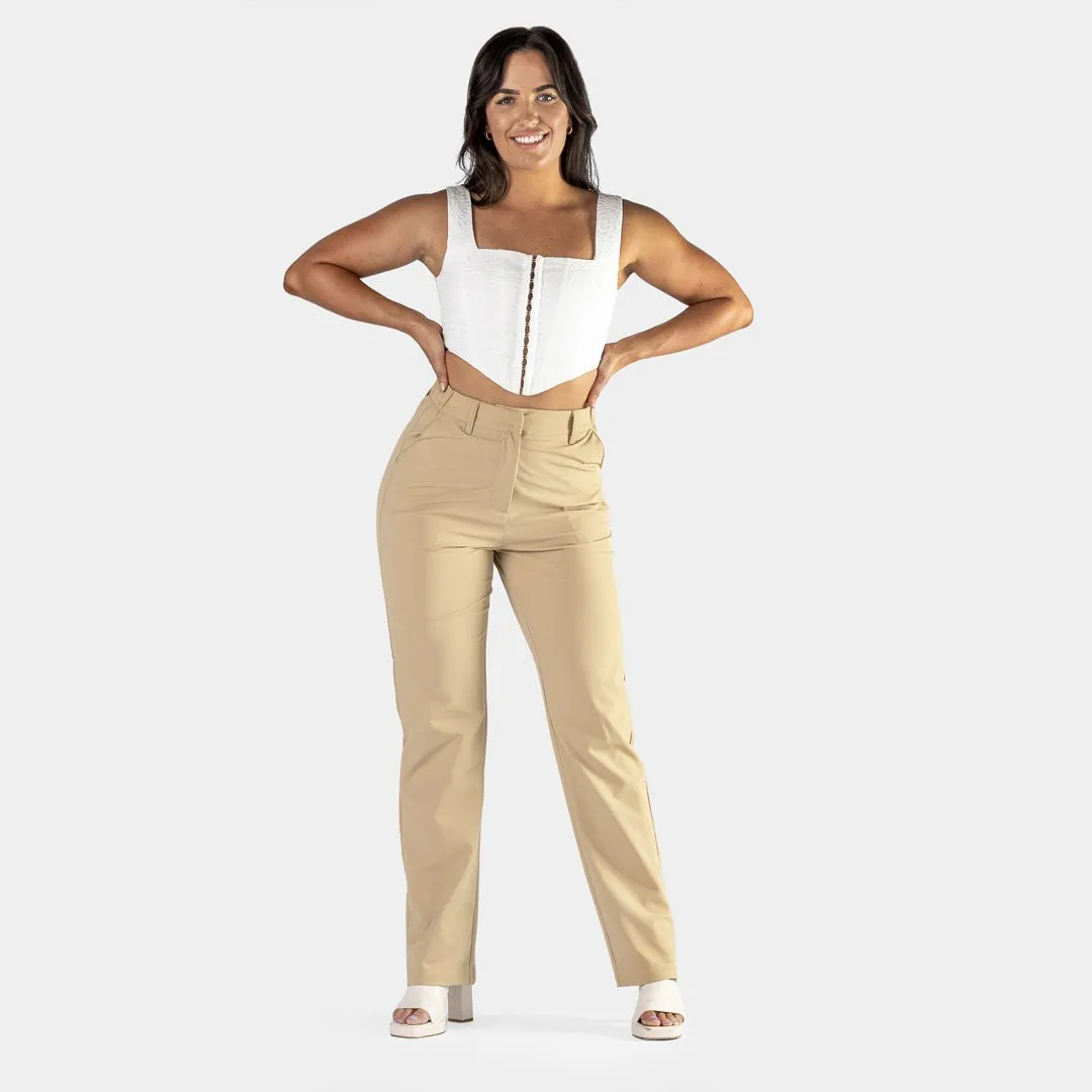 Impact Straight Leg Pants - Beige