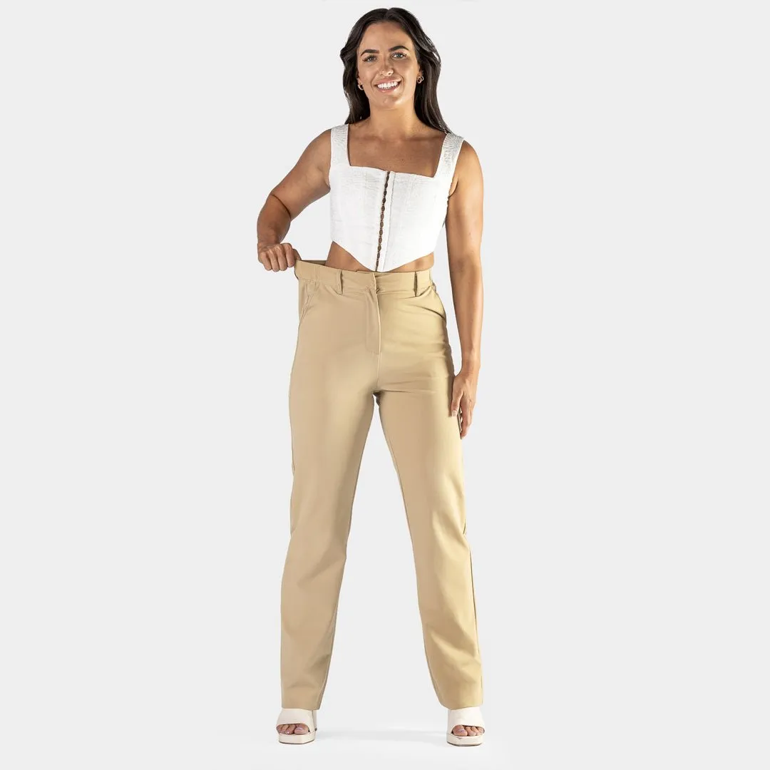 Impact Straight Leg Pants - Beige