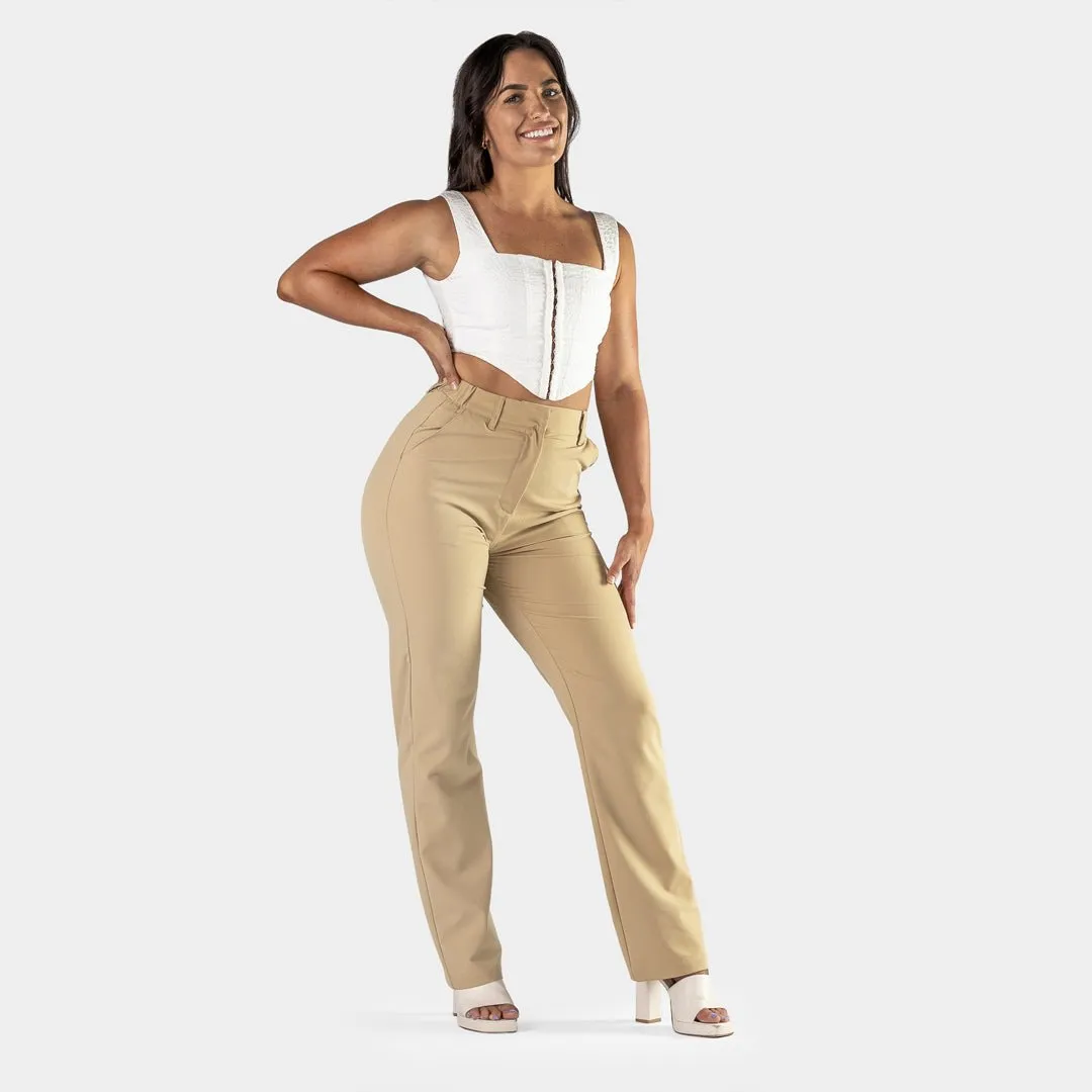 Impact Straight Leg Pants - Beige