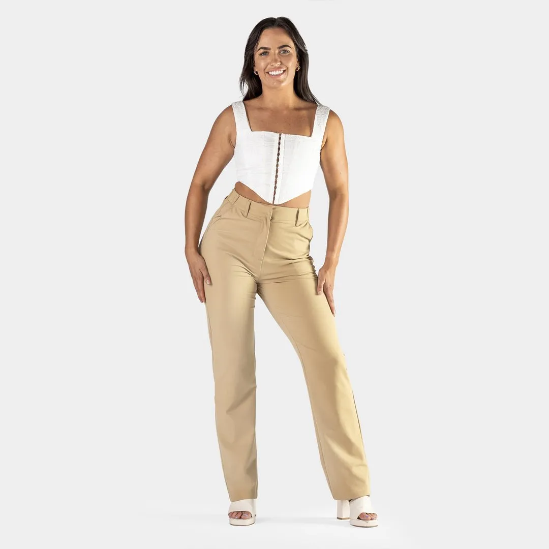 Impact Straight Leg Pants - Beige