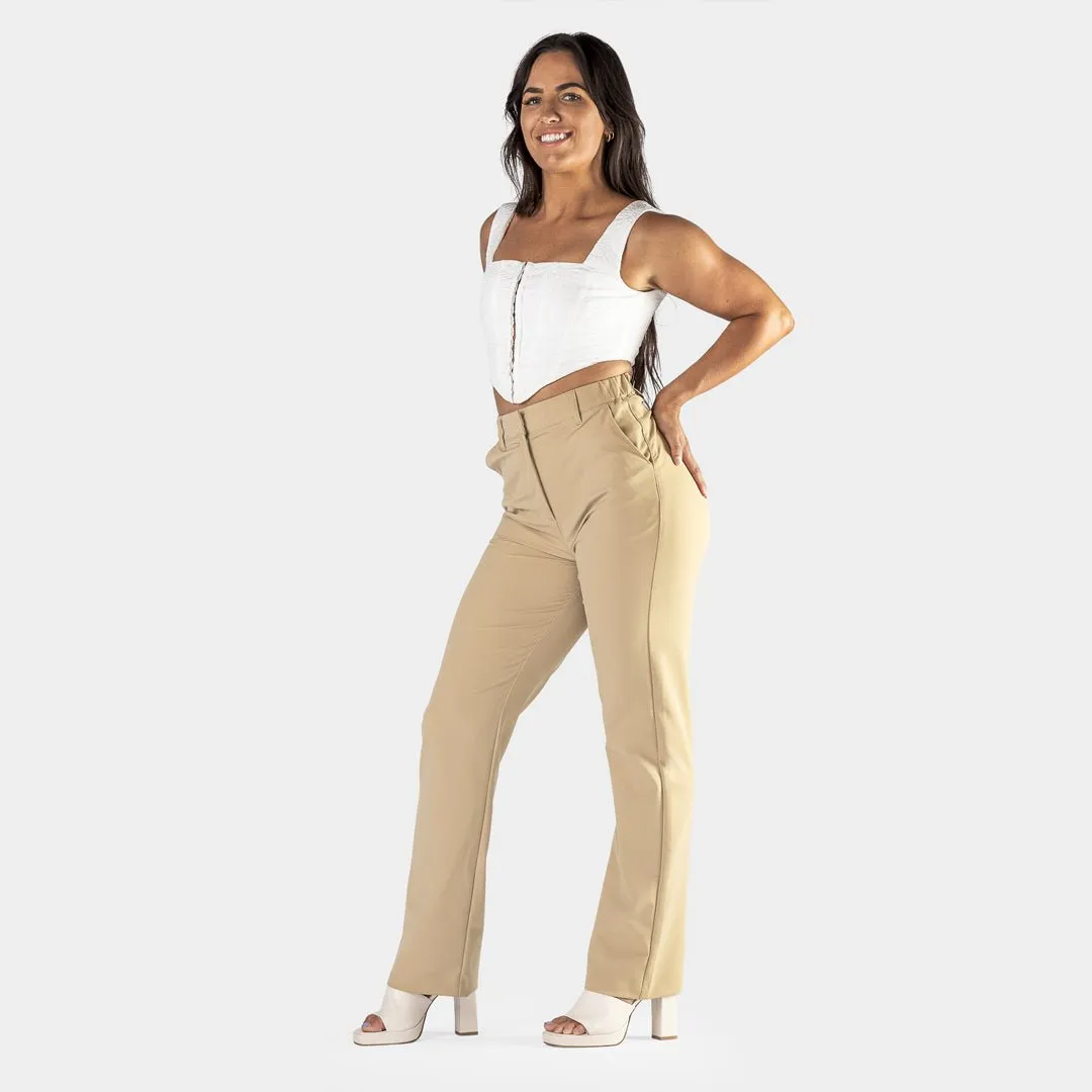Impact Straight Leg Pants - Beige
