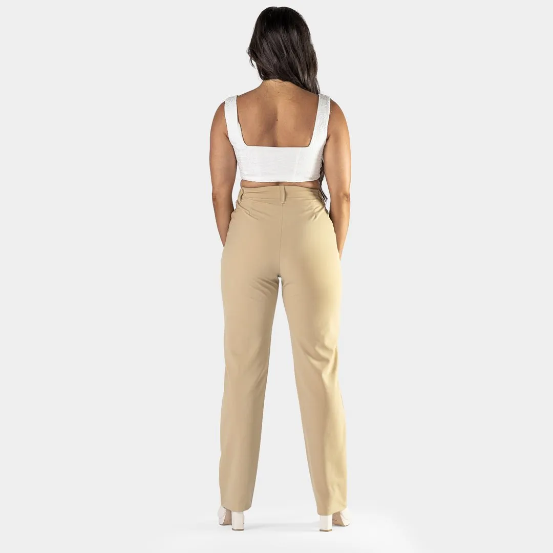 Impact Straight Leg Pants - Beige