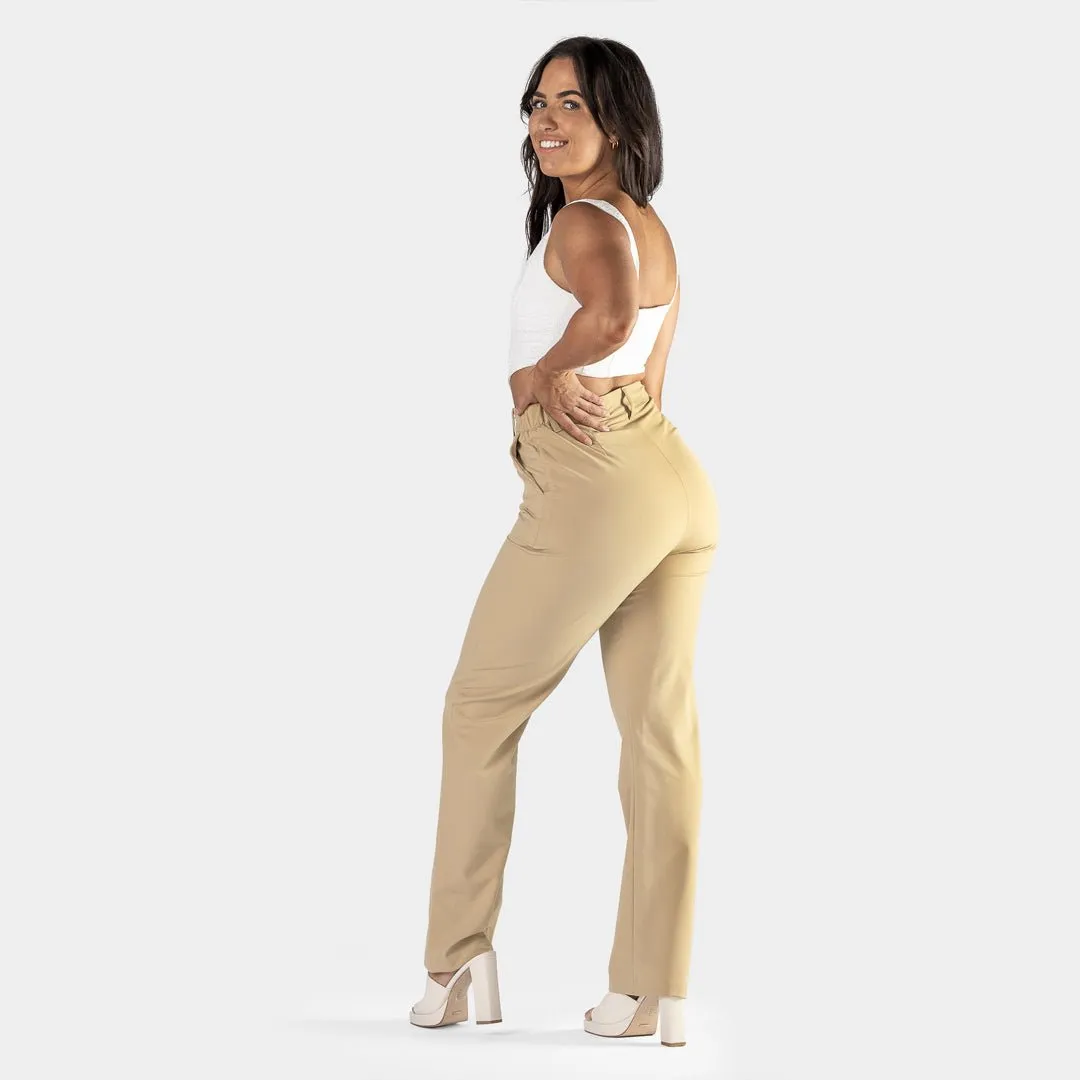 Impact Straight Leg Pants - Beige