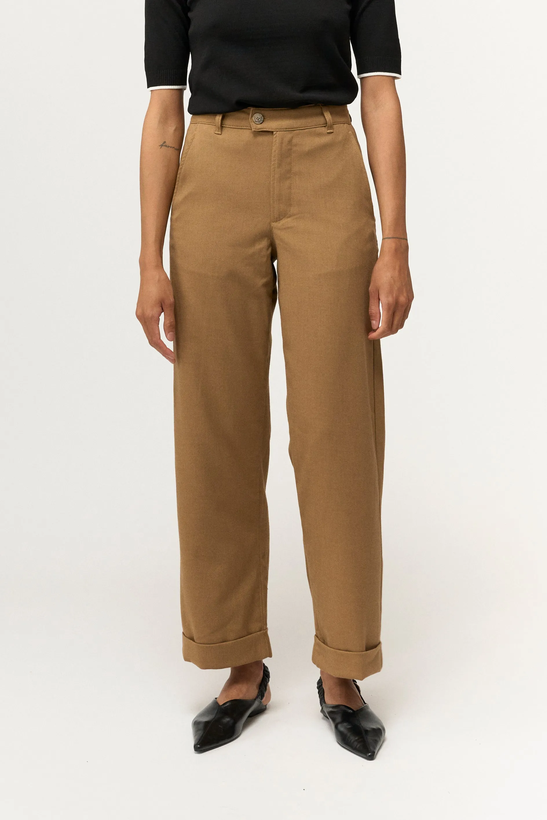 PD-Birkin Weekend Cropped Pant Tailor - camel