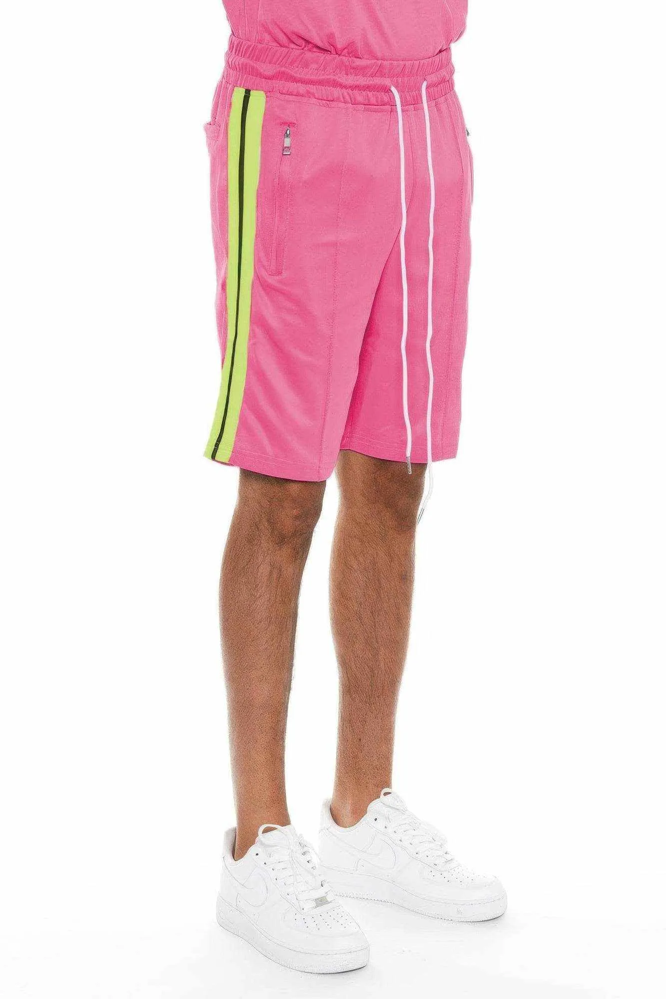 Short Sleeve Striped Tape Shorts