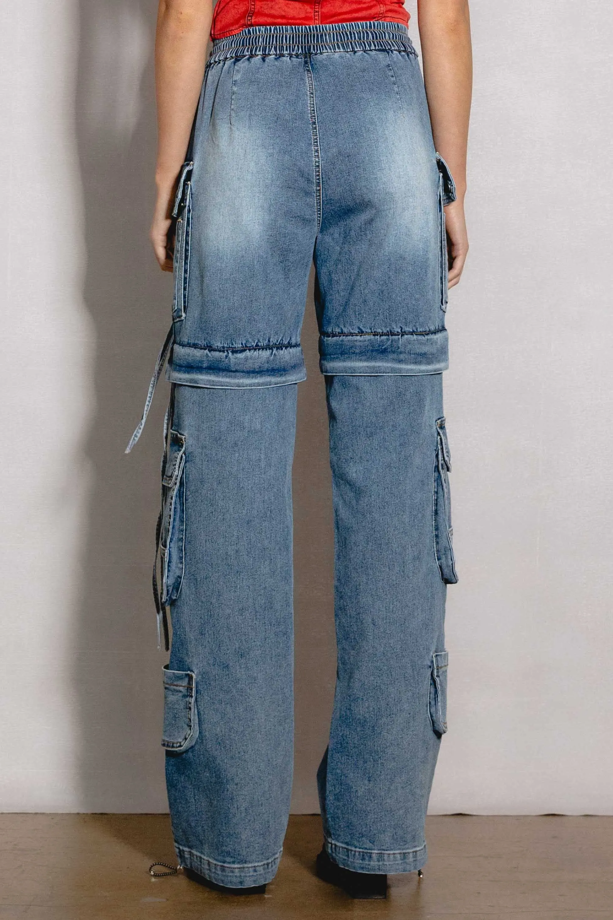 Wide Leg Cargo Jeans