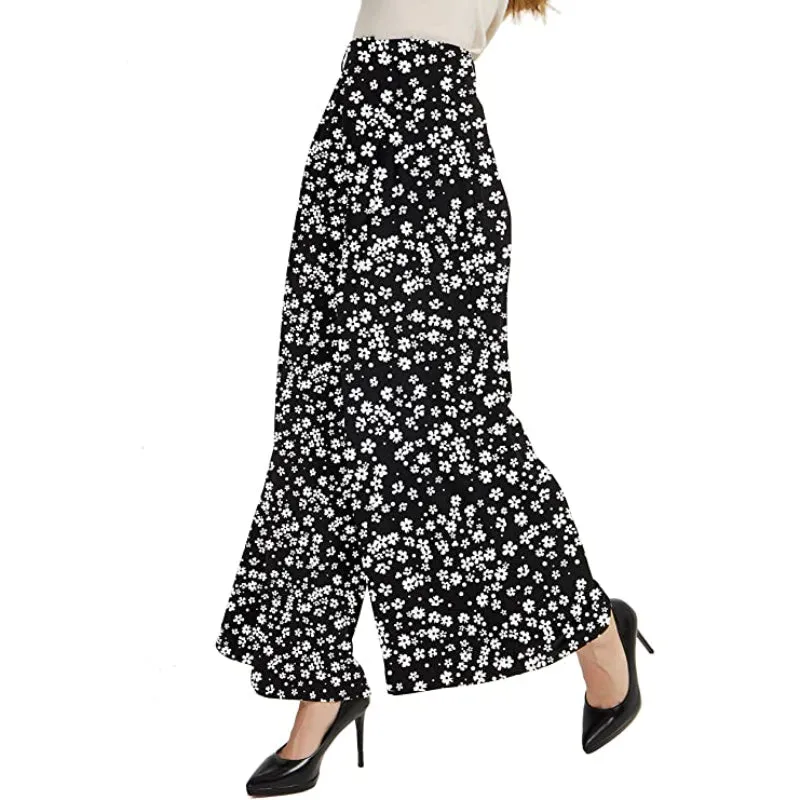 Women High Waist Casual Wide Leg Long Palazzo Regular Pants
