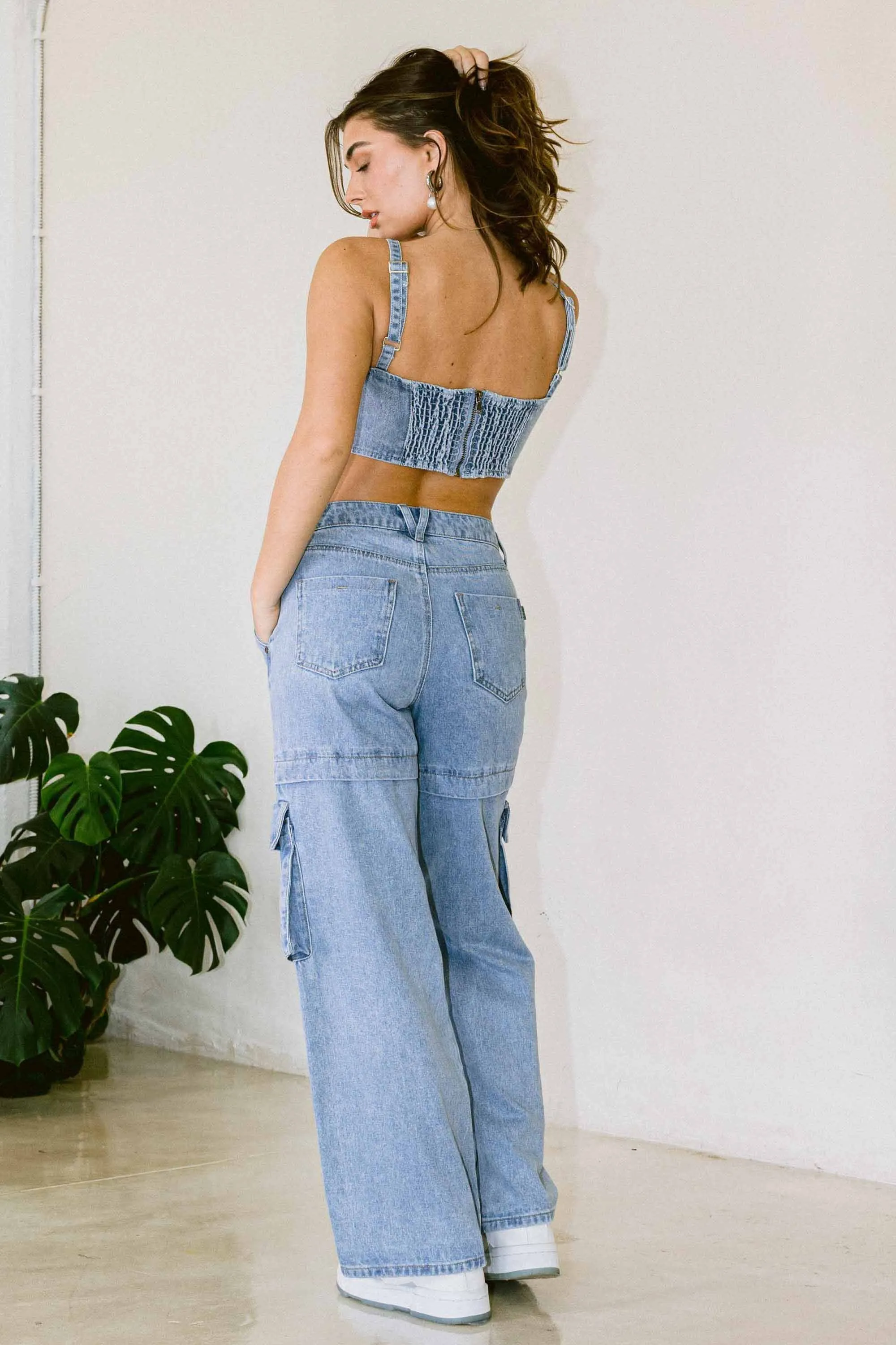 Y2K Winter Cargo Wide Leg Jeans