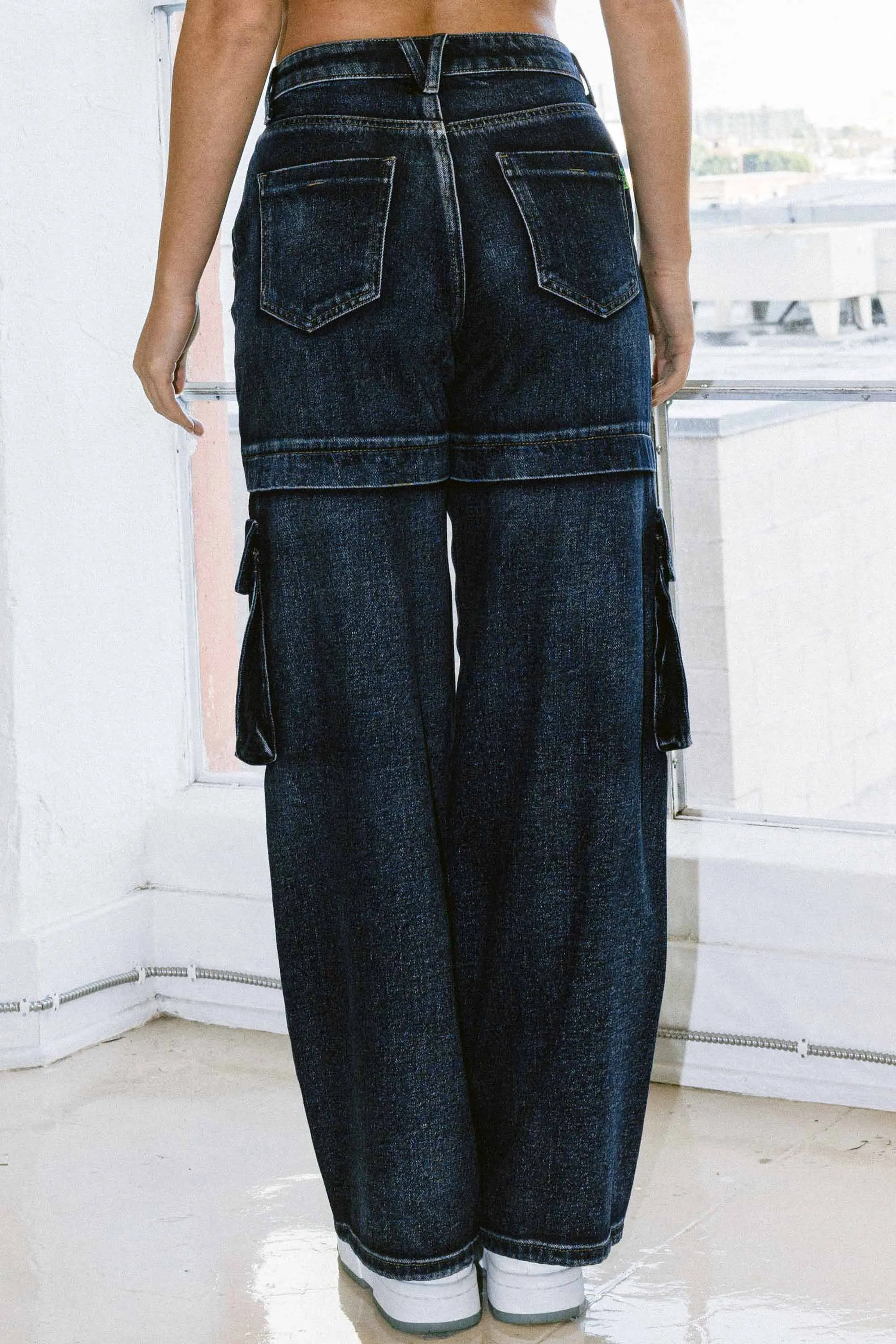 Y2K Winter Cargo Wide Leg Jeans