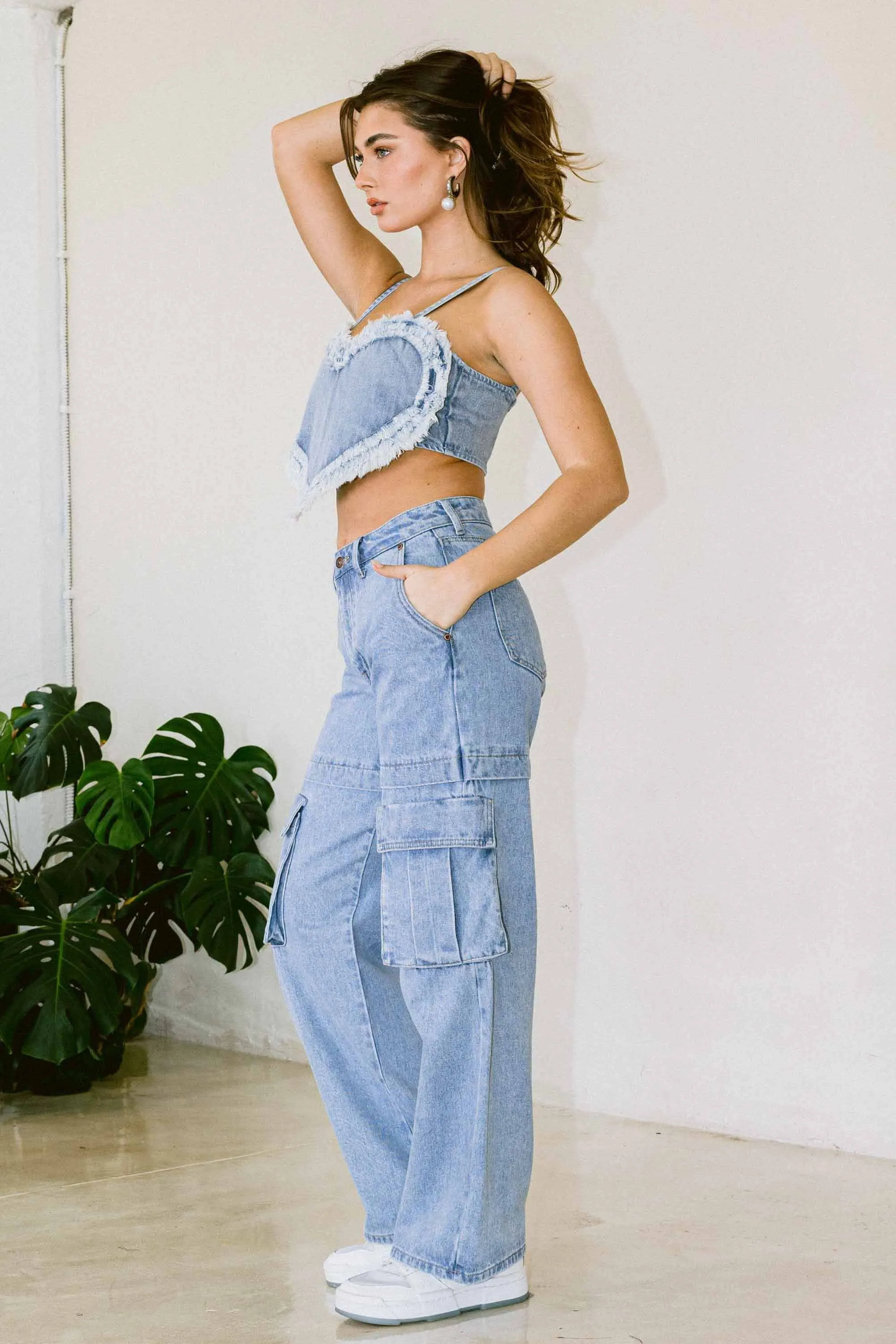 Y2K Winter Cargo Wide Leg Jeans
