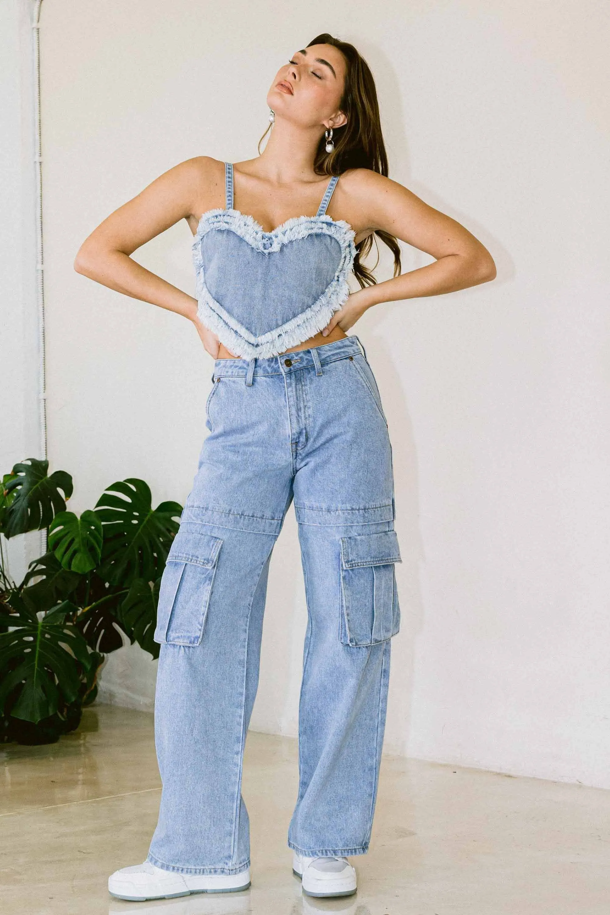 Y2K Winter Cargo Wide Leg Jeans